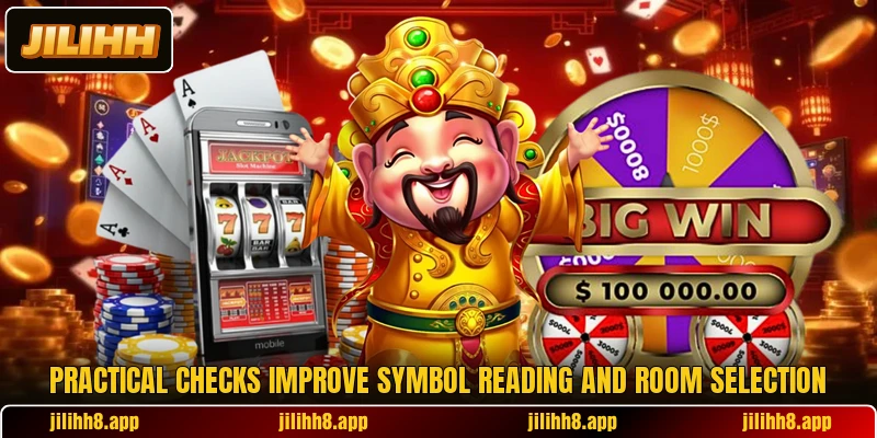 Practical checks improve symbol reading and room selection Practical checks improve symbol reading and room selection