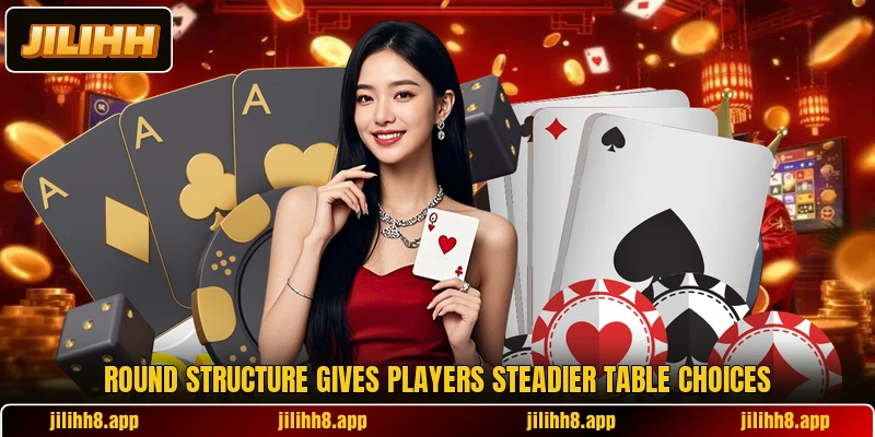 Round structure gives players steadier table choices Round structure gives players steadier table choices